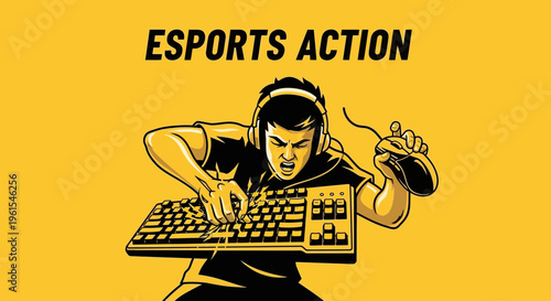 Intense Esports Gamer Intense Focus Action