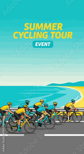 Invigorating Summer Cycling Tour Event Promoting Scenic Coastal Routes and Endurance Challenges
