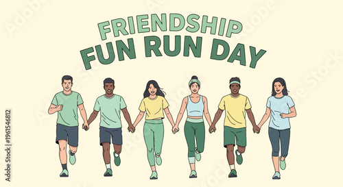 Joyful Friends Unite For A Friendship Fun Run Day Celebration