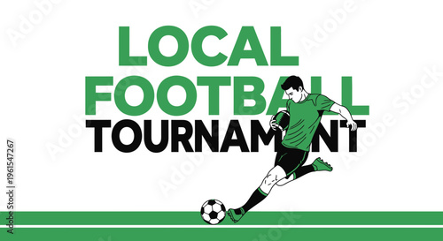 Local Football Tournament Illustration: A Sporting Event Depiction With Graphic Design