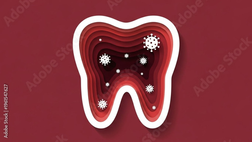 Conceptual illustration revealing a tooth battling viral invaders, symbolizing the unseen threats to dental health and the critical need for oral care