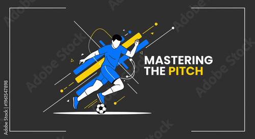 Mastering The Pitch: A Dynamic Soccer Illustration for Sport and Training Visuals