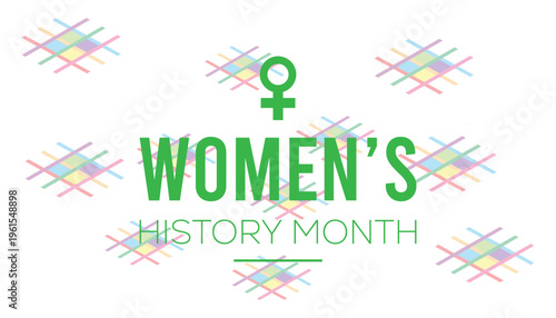 Women's History month is observed every year in March. Holiday, poster, card and background vector illustration design.