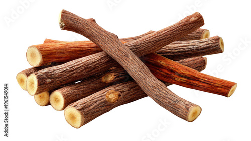 Licorice Sticks: A collection of licorice sticks artfully arranged, presenting the natural beauty and texture of this aromatic ingredient, ready for culinary and aesthetic applications.