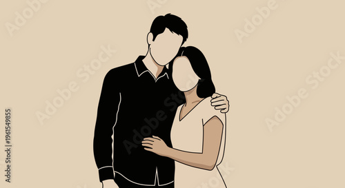 Loving Couple Embrace Each Other 2.