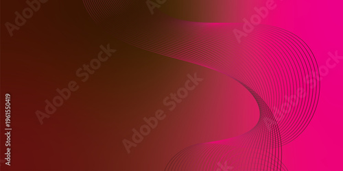 Bright DeepPink and marron glowing ribbons flowing upward from a dark shadowy base across a subtle grainy texture with soft luminous highlights, modern abstract banner design