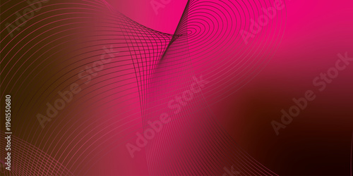 Bright DeepPink and marron glowing ribbons flowing upward from a dark shadowy base across a subtle grainy texture with soft luminous highlights, modern abstract banner design