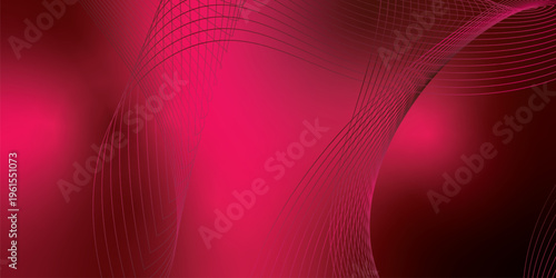 Bright DeepPink and marron glowing ribbons flowing upward from a dark shadowy base across a subtle grainy texture with soft luminous highlights, modern abstract banner design