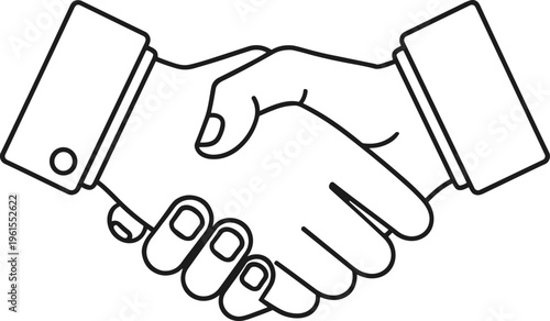 Handshake agreement partnership deal concept icon