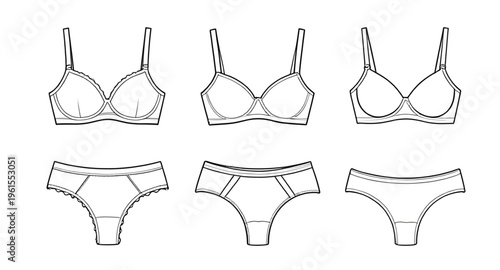 female underwear line drawing, lingerie outline illustration, underwear vector outline, lingerie clipart line art, women underwear sketch, fashion line drawing, clothing outline illustration, underwea