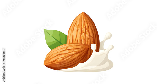 almonds, almond, nut, nuts, almond milk, milk splash, splash, dairy free, vegan milk, healthy food, organic almonds, raw almonds, almond with leaves, green leaves, plant based milk, lactose free milk,
