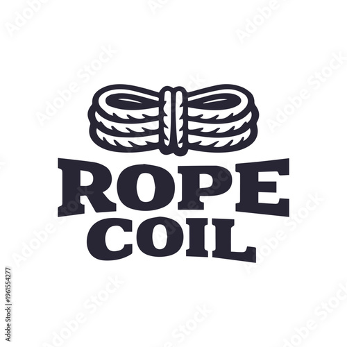 Rope Coil Logo Design Vector Graphic Bold Typography Illustration