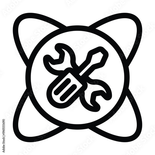 Quantum error correction icon representing methods used to protect quantum information from decoherence and noise. Essential for reliable quantum computing and fault-tolerant systems.