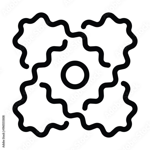 Atom icon illustrating quantum superposition where a particle exists in multiple states at once. Perfect for explaining quantum mechanics concepts and probabilistic behavior in physics.