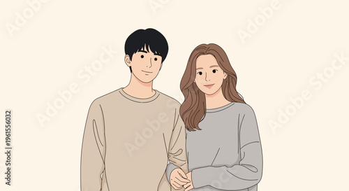 Young couple standing together smiling 3.