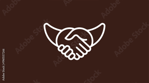 Handshake Icon - Symbolizing Agreement, Partnership, and Collaboration.