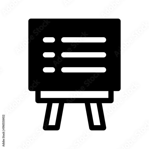 Easel Icon Vector Symbol Design Illustration