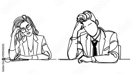 Business People Frustrated at Work.