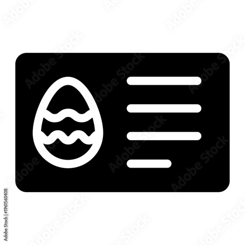 Easter Postcard Solid Icon