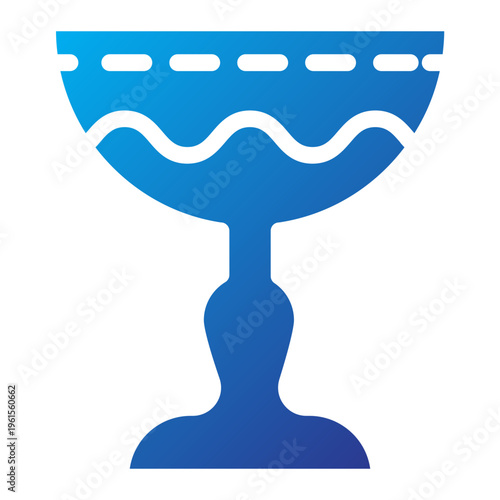 Holy Grail Chalice Solid Blue Gradient Icon