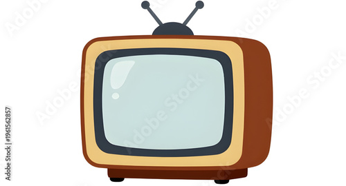 television, tv, vintage, retro, screen, media, broadcast, entertainment, old, device, antenna, classic, cartoon, technology, display, design, simple