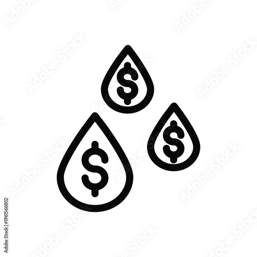 petrodollar outline icon vector design good for web or mobile app