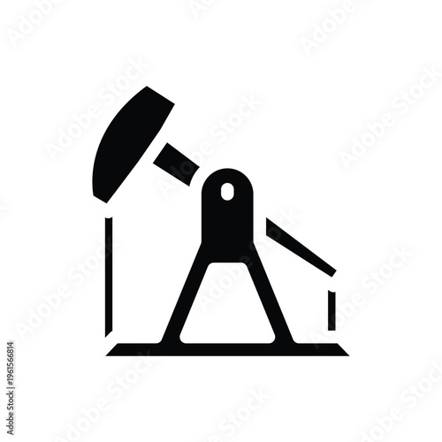 Oil derrick pump solid icon vector design good for web or mobile app