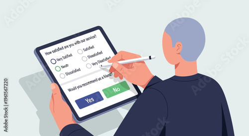 Man using a digital tablet.