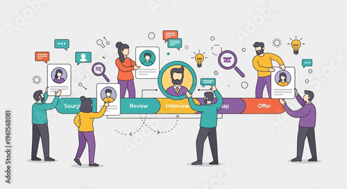 People Working Team Collaboration Concept.