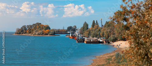 River Port Under Blue Sky