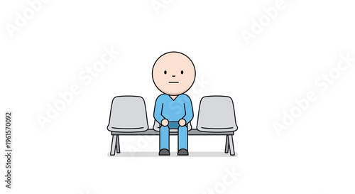 Man sitting on a chair alone.