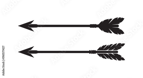 Arrows pointing in different directions are shown in this simple black and white image