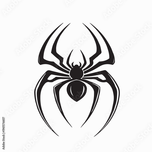 Stylized Eight Legged Insect Symbol for Modern Identity logo vector