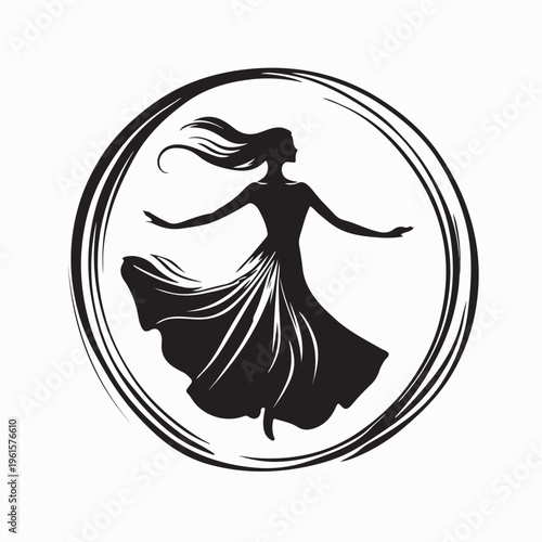 Energetic Irish Dance Show Silhouette Vector On White Background