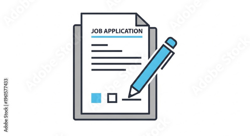 Job Application Form with Pen - Applying for a New Career Opportunity.