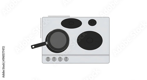 Induction Cooktop with Frying Pan.