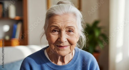 Smiling senior woman portrait.