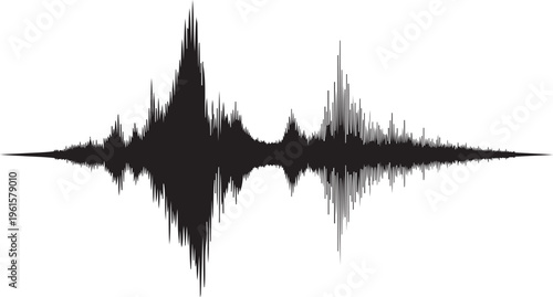 Sound wave pattern on white background