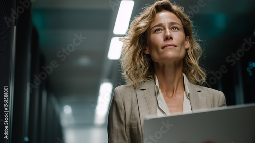 Woman in Data Center: A det...