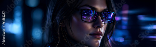 Tech Vision: A focused woma...