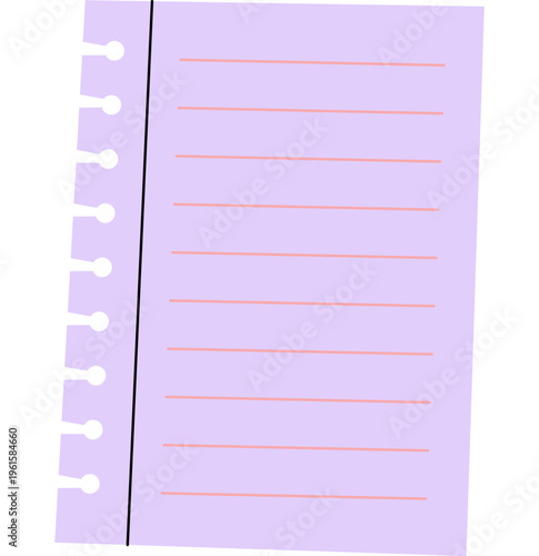 Torn Loose Leaf Graphic Element