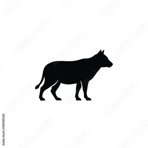 Wolf or Wild Dog Silhouette Icon