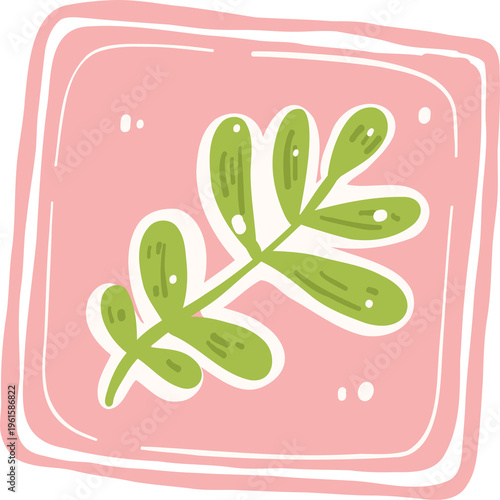 Hand Drawn Leaf Botanical Illustration