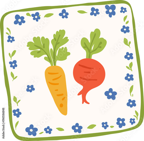 Cute Vegetable Illustration