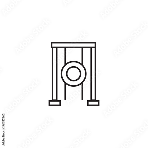 Tableau sur toile gong icon