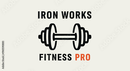 Iron Works Fitness Pro Dumbbell Logo.