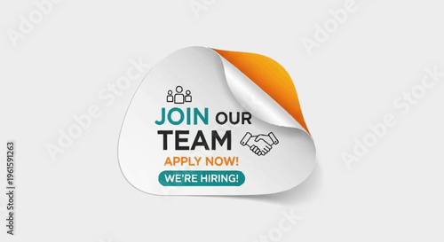 Join Our Team Apply Now We Are Hiring Sticker.