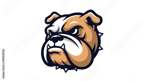 Cartoon bulldog mascot illustration
