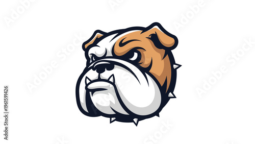 Cartoon bulldog mascot illustration