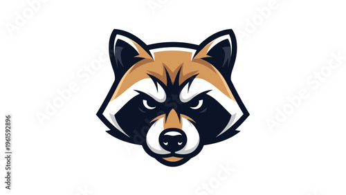 Cartoon raccoon face illustration